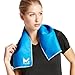 Mission On-The-Go Cooling Towel, Mission Blue - Soft, Lightweight Fabric - Cools Up to 2 Hours - UPF 50 Sun Protection - Machine Washable