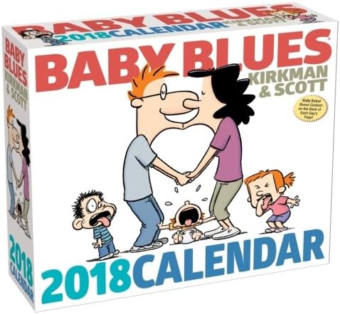 2018 Baby Blue Daily Page-A-day Box / Desk / Box Calendar