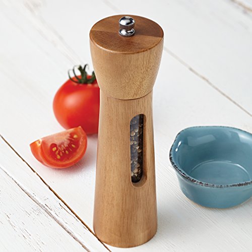 Rachael Ray Cucina Tools 6-Inch Small Acacia Salt Grinder