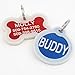 GoTags Personalized Pet ID Tags for Dogs and Cats, Includes Glow in The Dark Silencer to Protect Tag and Engraving, No Noise, Quiet Tags, Front and Backside Engraving, Heart