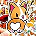 Cute Pet Welsh Corgi Pembroke Decal Stickers Car Motorcycle Bicycle Skateboard Laptop Luggage Vinyl Sticker Graffiti Laptop Luggage Decals Bumper Stickers (Welsh Corgi Pembroke)