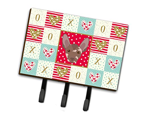 Caroline's Treasures Mexican Hairless Dog Love Leash or Key Holder