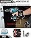 Magnetic Wristband for Holding Tools with Universal Socket Grip - Strong Magnets Armband Tool Holder for Men w/Ratchet Wrench Power Drill Adapter Fathers Day Gifts Tools for Dad, DIY Handyman (Black)