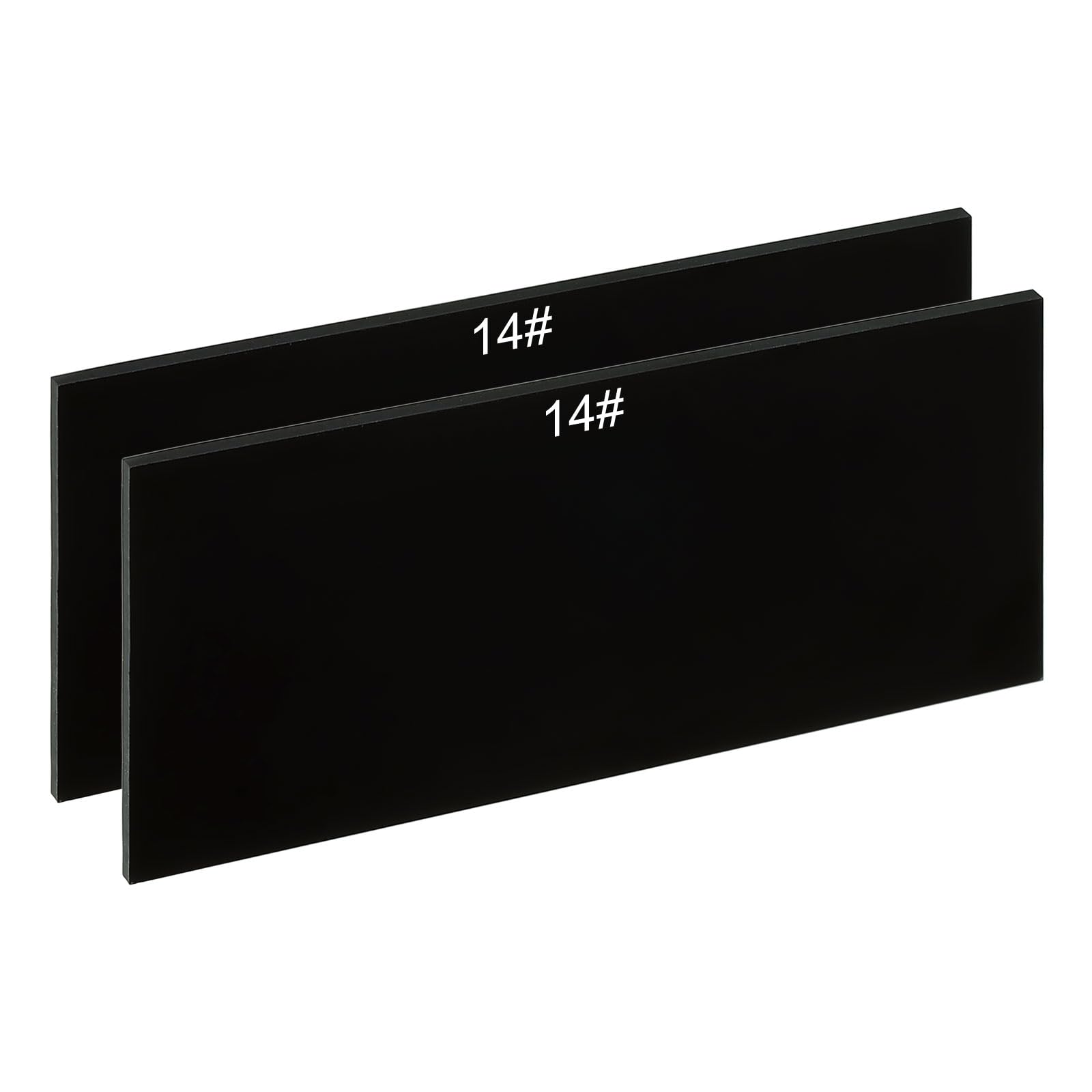 PATIKIL Welding Len Shade 14 Glass 4-1/4"x 3.5", 2Pcs Hardened Glass Black Darkening Filter Plates Covers Replacement for Weld Helmet Hood
