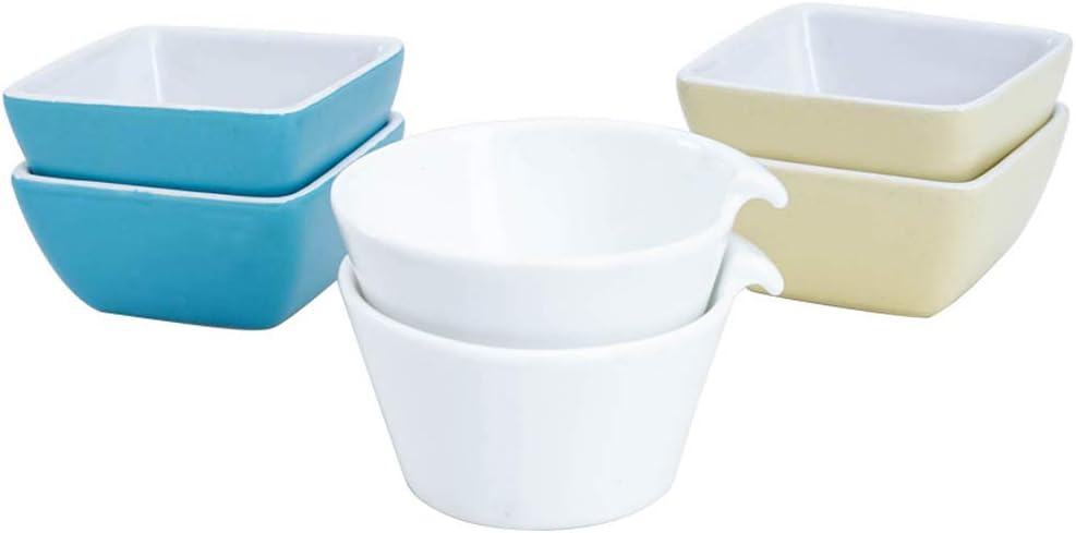 UIBFCWN Dipping Sauce Dishes ,Soy Sauce Dipping Bowls, Dipping Bowls - 6 Packs
