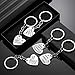 Zhanmai 5 Pack Teacher Gift Key Ring Heart Shaped Charm Keychain for Women (Heart Pendant)