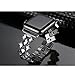 Secbolt Jewelry Bands Compatible with Apple Watch Band 42mm 44mm iwatch Series 5 4 3 2 1, Bling Stainless Steel Replacement Wristband, Black