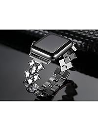Correas para reloj de diseño SecBolt para Apple Watch 42, de 1,5 pulg y 1,65 pulg, joyería ostentosa de repuesto de acero inoxidable para Apple Watch Nike+, serie 3, serie 2, serie 1, 4 colores disponibles, 42mm