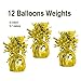 Helium Tank + 12 Balloon Weights, Gold, 5.5