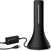Antena HDTV portátil digital para interiores, rango de alcance de 120 millas con amplificador de señal para canales de TV loc