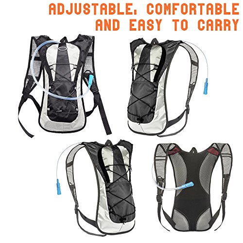 ETCBUYS Hydration Backpack - 2L (Liter) Water Pack and Waterproof Tactical Hydration Pack for Running, Hiking, Cycling, Camping, Hunting, Biking, Festivals, Themed Parks and Prevents Dehydration
