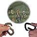 DB.WOR Carabiner Tactical 6pcs Enforcement Polymer Light Weight D-Ring Hanging Hook (Black)