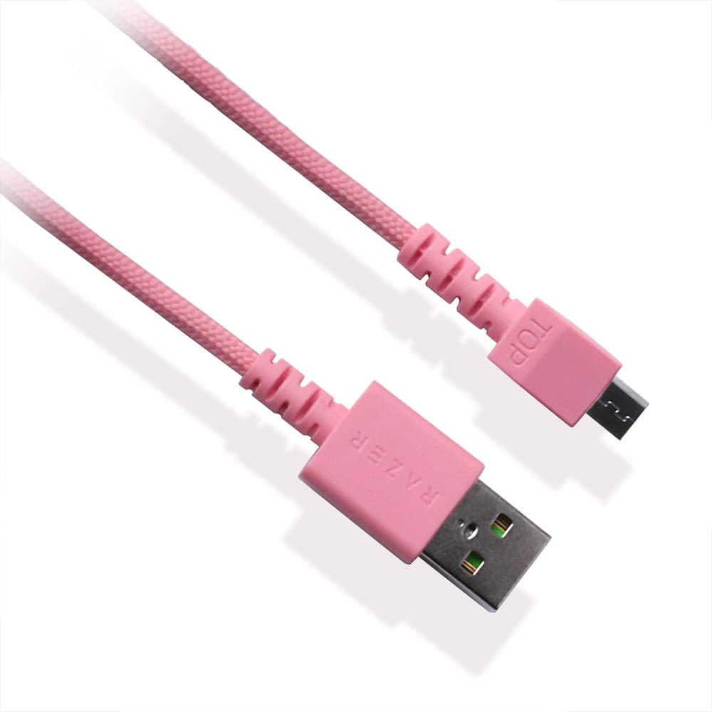 HUYUN USB Charging Cable for Razer Naga Pro 20000 DPI & DeathAdder V2 pro & Razer Basilisk & Razer Viper Ultimate Hyperspeed Lightest Mercury Edition/Quartz Mouse (Pink)