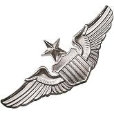Pilot Pin,Pilot Wings Pin,Sliver Air Force Senior Pilot Wing Badge | Metal Aviator Lapel Pin for Hat,Shirt,Uniform,Costume,Silver ,Senior Pilot Wing Design.Gift for Pilots,Aviation Enthusiasts