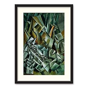 Black Framed Canvas Wall Art Famous Painting Home Artwork Decoration for Living Room, Bedroom - 23x31 inches