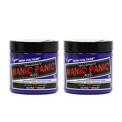 Manic Panic Semi-Permanent Hair Color Cream - Ultra Violet 4oz "Pack of 2"