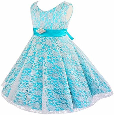Ygosoon Elegant Bridesmaid Dresses First Dresses for Girls Pyrotechnics Party Evening Long Gowns Christening Dress Blue Child-10