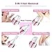 Hair Removal for Women 5 in 1 USB Rechargeable Hair Epilator Waterproof Lady Shaver Facial Hair Remover Women's Personal Groomers for Face Eyebrow Nose Armpit Bikini Arm Legs (Pink)