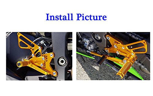 image for FXCNC Racing ZX-6R Billet Motorcycle Rearset Foot Pegs Rear Set Footre