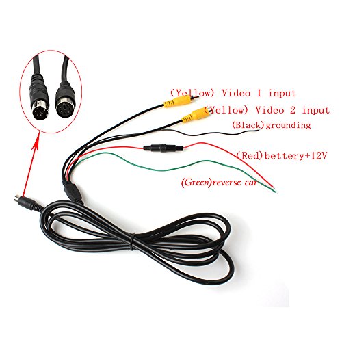 ePathChina® 7" TFT LCD Color 2 Video Input Car RearView Headrest Monitor DVD VCR Monitor With Remote and Stand & Support Rotating The Screen