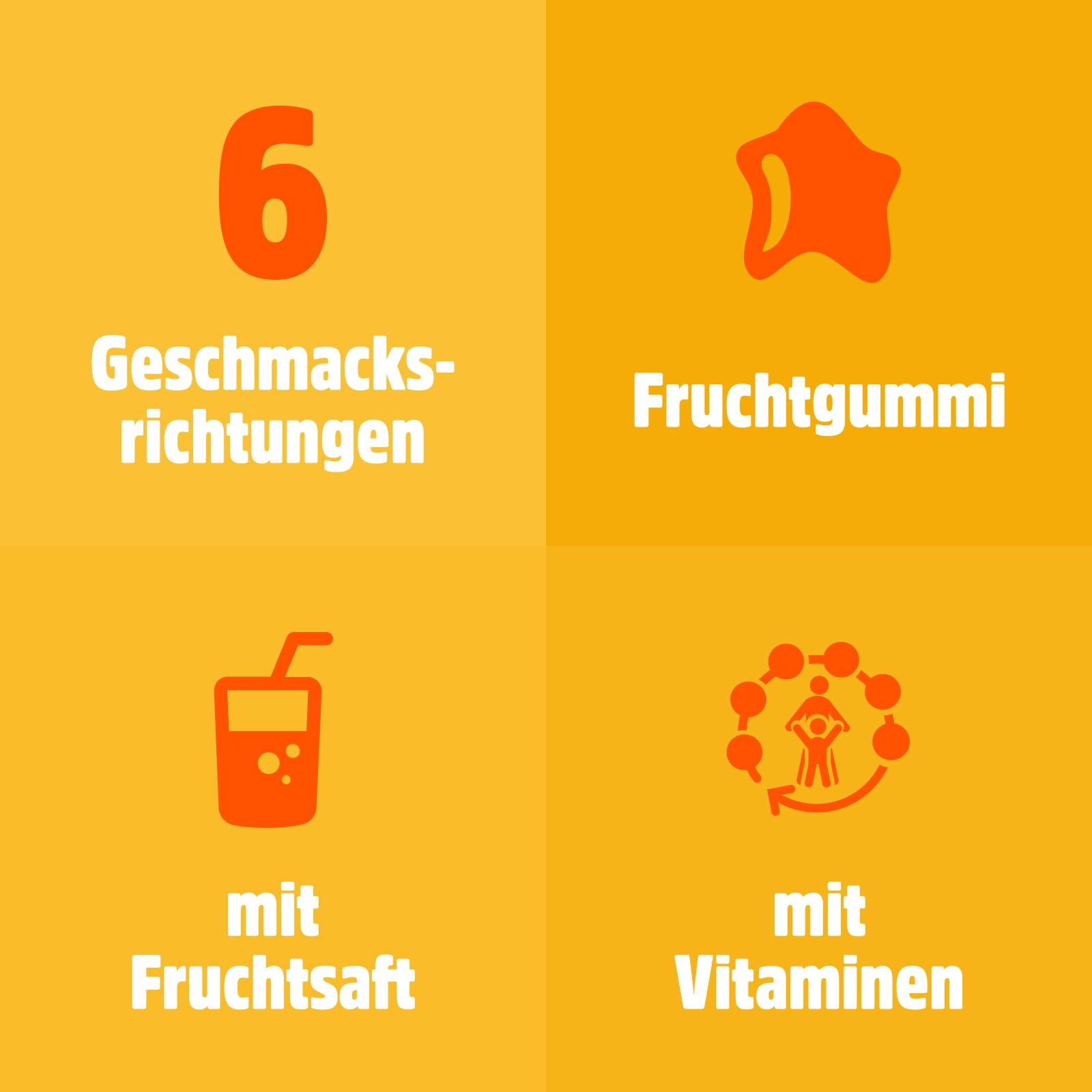 nimm2 Lachgummi – 18 x 200 g – Fruchtgummi mit Fruchtsaft und Vitaminen – Süßigkeit in sechs Geschmacksrichtungen 4