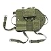 PETVINS Tactical Dog Molle Vest Harness K9 Adjustable Outdoor Training Service Camouflage Harness with 3 Detachable Pouches Army Green Size L