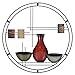 Hosley 24 Inch Diameter Mid Century Modern Vases Metal Circle Wall Art. Ideal Gift for Weddings Special Occasion Home Decor Party Spa Votive LED Gardens Home Office O9