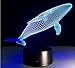 Night light, Lazaga 3D visualization Illusion Multi-colored Change USB Touch Button LED Desk Lamp, Table Light for Room Decorative or Gifts for Friends/Kids (Whale)