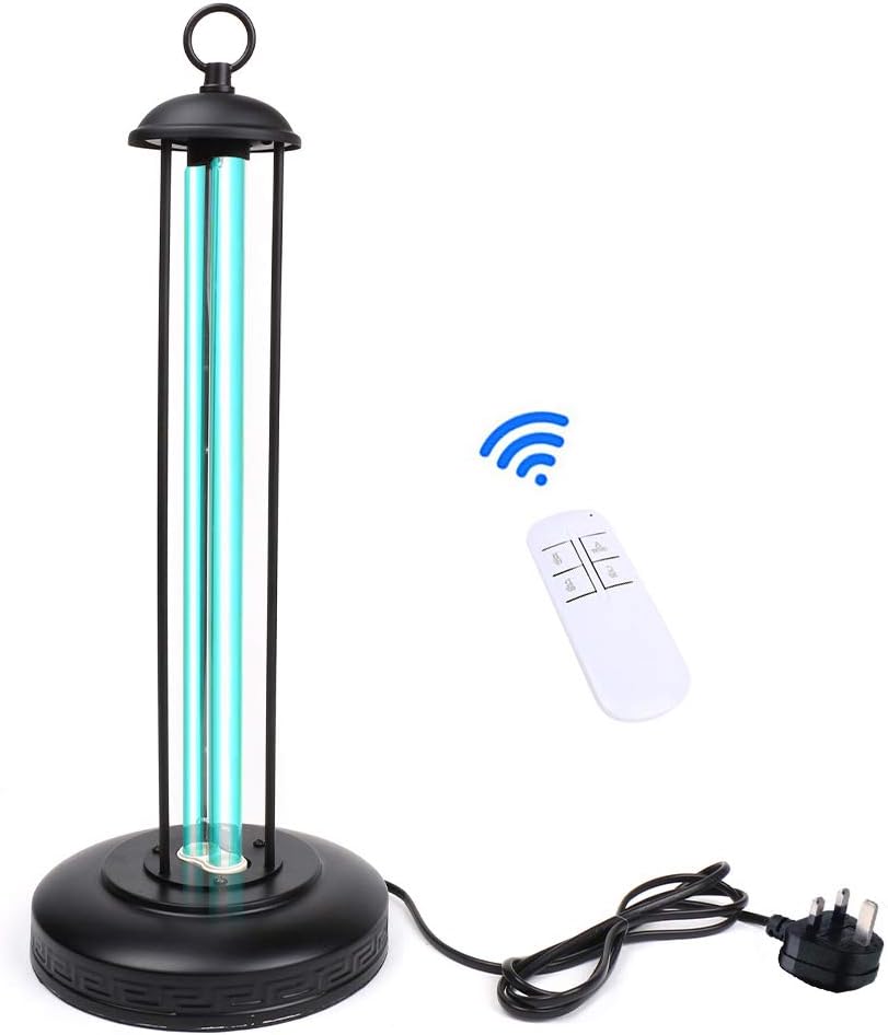 Ultraviolet Germicidal Lamp, UV Ozone Disinfection Light with Remote Control, 220V 36W UVC Air Sterilizer Kills Mold Bacteria Germs Viruses for Home Office