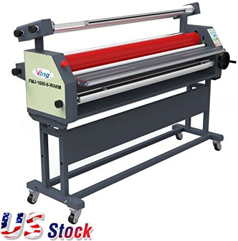 US Stock-63" Full - auto Wide Format Roll Heat Assisted Cold Laminator with Stand
