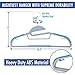 Mighty Hanger 1.2 Clothes Hangers Organizer, 360-degree Swivel Steel Hook Nonslip S-shape Shoulder Anti-Wrinkle and Space Saving Design for Tie Belt Suit Shirt Drying 20 pcs, Baby Blue