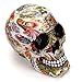 Tvoip Creative Colorful Pattern Skull Ornaments Resin Halloween Horror Modern Skull Statue Personality Home Decoration