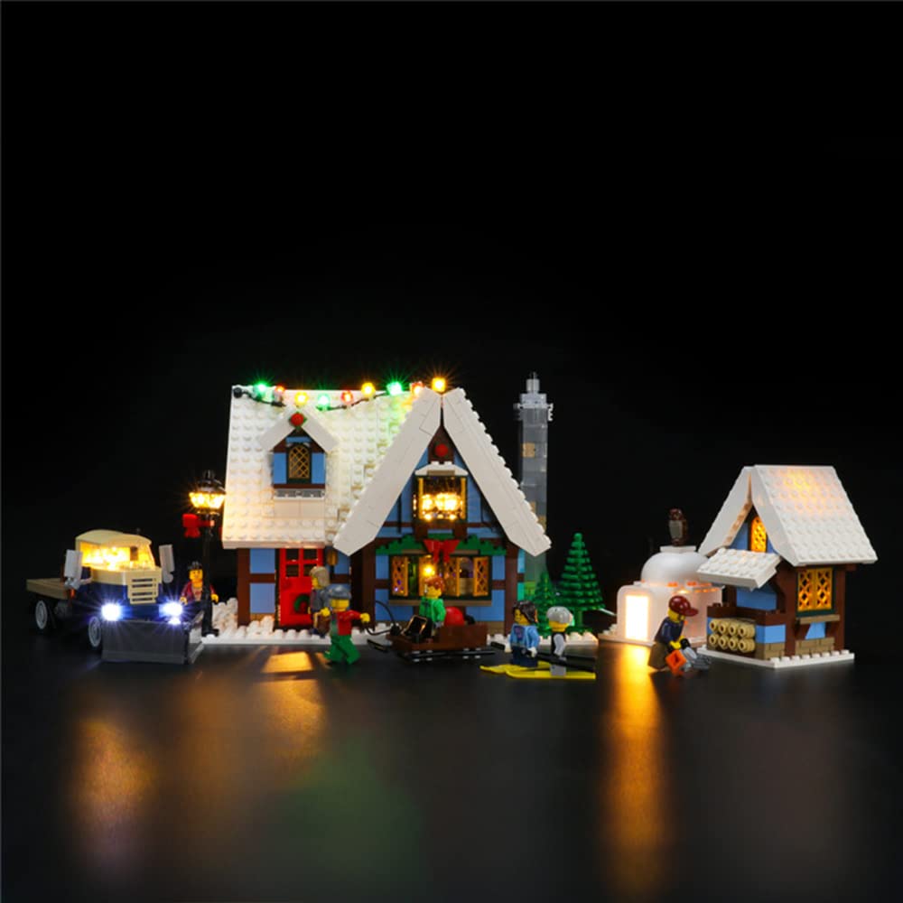 GEAMENT LED Light Kit Compatible with LEGO Winter Village Cottage - Lighting Set for Creator 10229 Model (Building Set Not Included)
