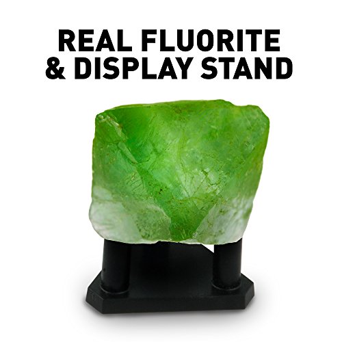 NATIONAL GEOGRAPHIC Glow-in-the-Dark Crystal Growing Lab - DIY Crystal Creation - Includes Real Fluorite Crystal Specimen