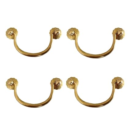 Txinmin 4 Pack Traditional Bail Cabinet Hardware Handle Pull
