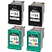 Valuetoner Remanufactured Ink Cartridge Replacement 4 Pack for HP 98 & 95 CB327FN (2 Black,2 Tri-Color) for HP Officejet H470,150,6310,100,6300,PhotoSmart 8050,8049,4180,4150,Deskjet 5940 Printer