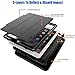 SEYMAC stock Case for iPad 5th/6th Generation, iPad 9.7 Inch 2017/2018 Case Smart Magnetic Auto Sleep Cover Leather with Stand Feature for iPad 2017/2018 Release Model(Black/Black)
