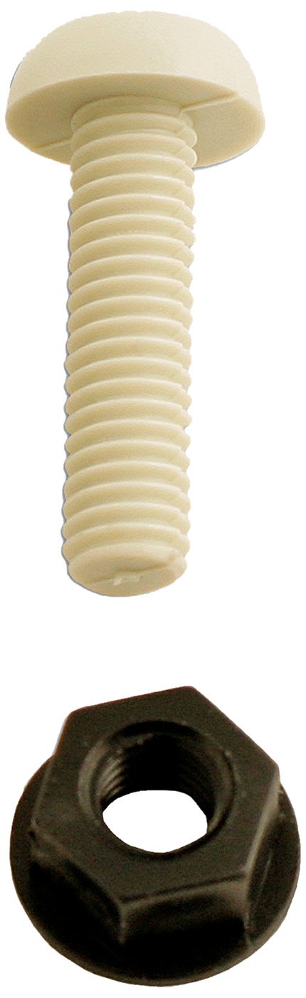 Connect 31530 Number Plate Fixing 1" White Screws/Nuts 100pc