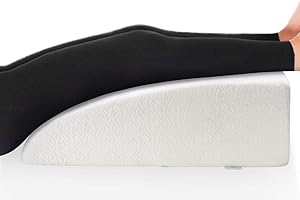 OasisSpace 8" Leg Elevation Pillow with Memory Foam Top - Leg Rest Pillow for Circulation and Elevation,Sleeping - Wedge Pillow for Legs, Back, Foot and Knee Injury with Removable Cover