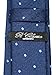 Retreez Retro Square Dots Woven Skinny Tie - Navy Blue