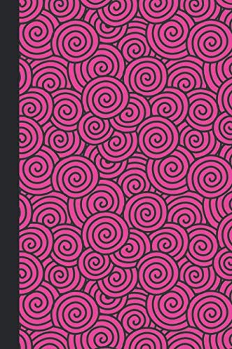 Sketch Journal: Swirls (Pink) 6x9 - Pages are LINED ON THE BOTTOM THIRD with blank space on top by Premise Content