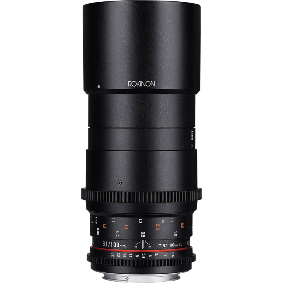 Rokinon Cine DS 100 mm T3.1 ED UMC Teleobjetivo de cine macro de fotograma completo para cámaras Olympus, Panasonic y BlackMagic Micro Four Thirds