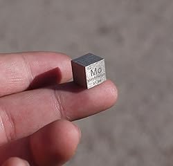 Molybdenum Cube - 10mm Pure Metal Element Cubes