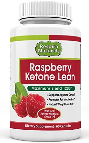 Raspberry Ketones Body Fat Burner Thermogenic Supplement, 60 Capsules With Acai, African Mango &amp; Green Tea Extracts Control Appetite, Boost Metabolism &amp; Achieve Weight Loss