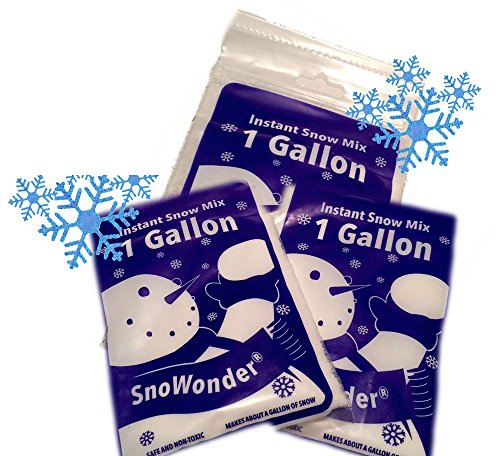 Instant Artificial Snow - Mix Makes 3 Gallons - Home Decor - Seasonal Accents - Slime - Classroom Science Projects (3)