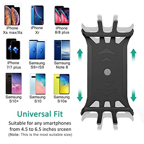 image for Bovon Bike Phone Mount, 360°Rotatable Adjustable Universal Silicone M