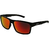 Raze Eyewear Offshore Sports & Boating Polarized Sunglasses for Women or Men Black Marble w/Red Mirror Lenses
