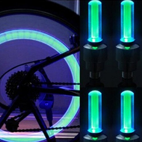 image for Ocathnon 2 Pack of Waterproof Led Flash Tyre Wheel Valve Cap Light for