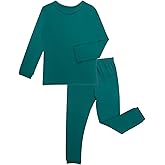 GUISBY Toddler Pajamas Set, Rayon of Bamboo Kids Boys Girls Daily Snug Fit 2 Piece Sleepers Sets