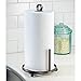 iDesign York Metal Paper Towel Holder, Free Standing Dispenser for Kitchen, Bathroom, Office, Laundry Room, 6.8